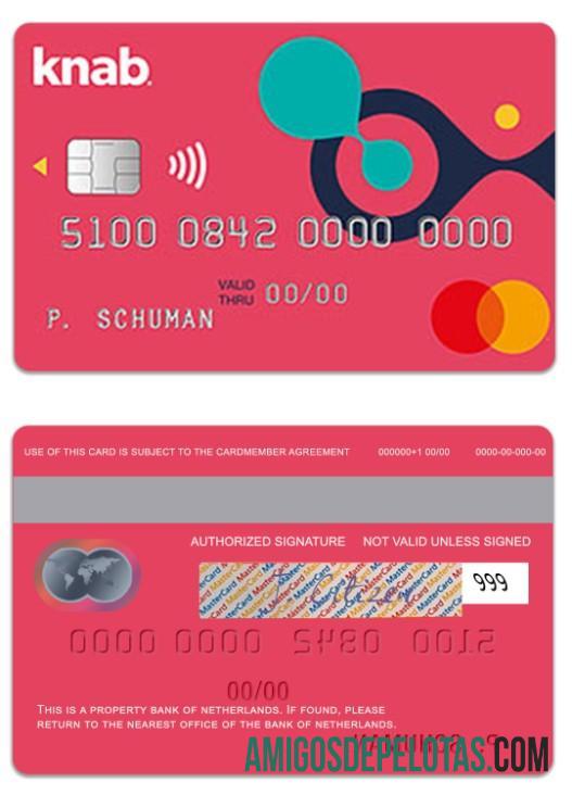 Netherlands Bank Of Netherlands Knab Credit Mastercard real example